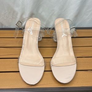 Public Desire Nude Heeled Sandals